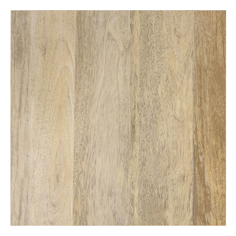 Terry SOLID MANGO WOOD 16 inch Wide Irregular Contemporary Side Table in Natural, Fully Assembled