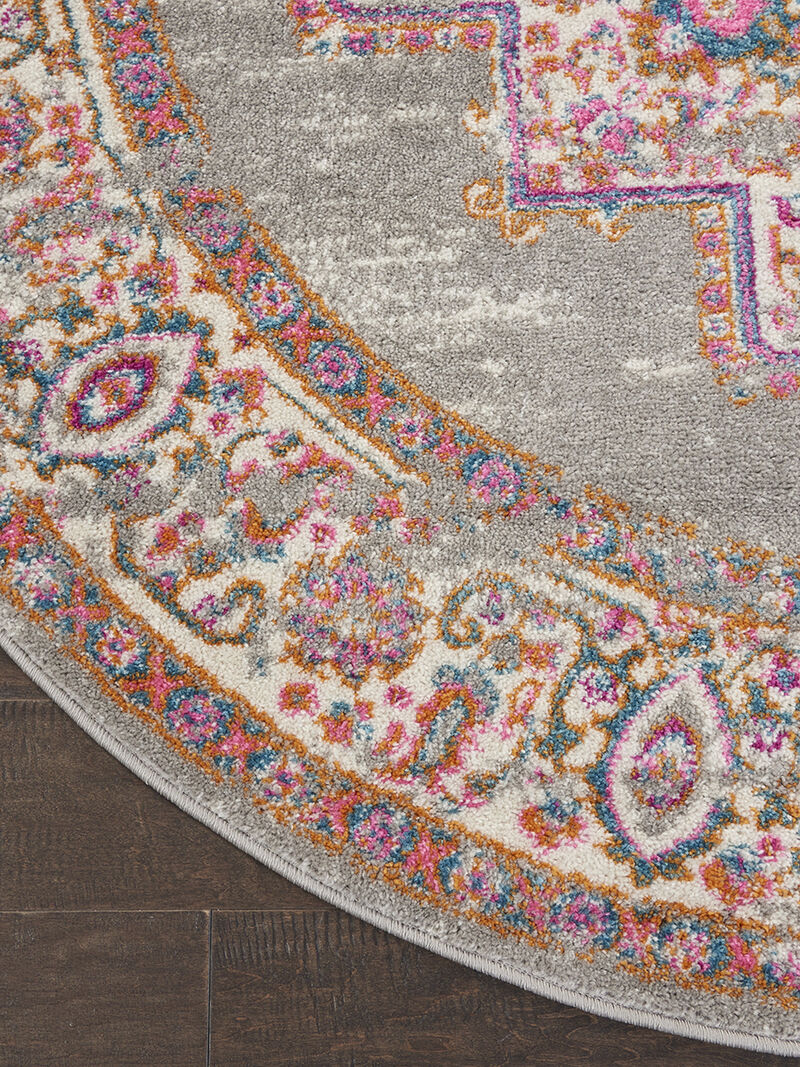 Passion PSN03 Gray 8' x Round Rug