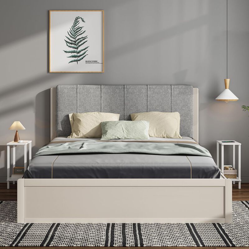 TUTOTAK Small Side Table, Narrow End Table, Set of 2, Skinny Sofa Table, Slim Nightstand, Couch Table, Living Room, Bed Room, Wh