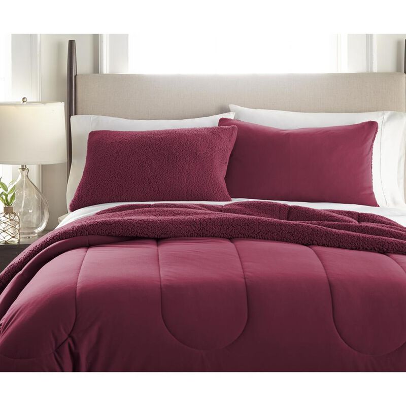 Micro Flannel Reverse to Sherpa Comforter Set