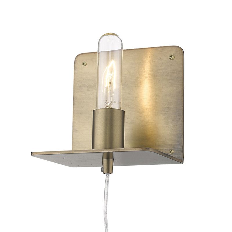 Hivvago Petite Dull Gold Shelf Wall Light