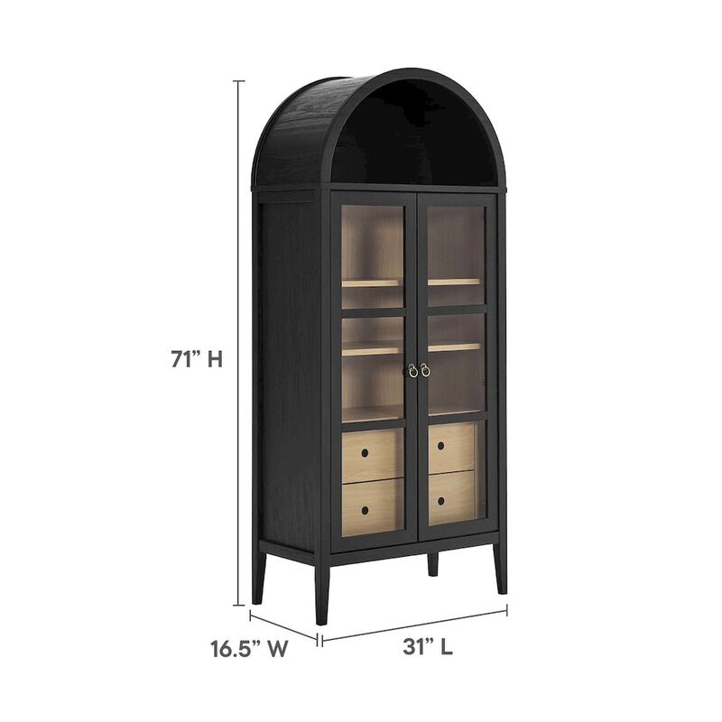 Nolan Tall Arched Storage Display Cabinet image number 1