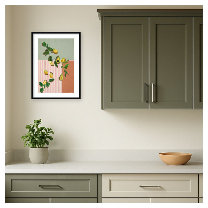 Avocado and Lemons by Dani Heyward Wood Framed Wall Art Print image number 4
