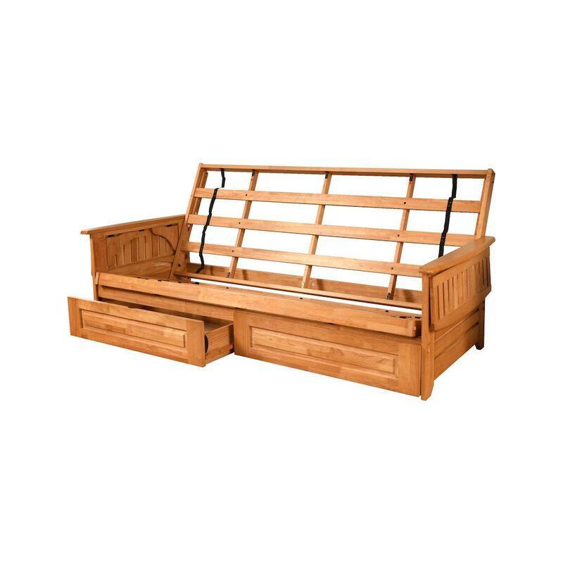KODIAK Phoenix Frame Queen-Butternut Finish-Frame only-Storage Drawers image number 1