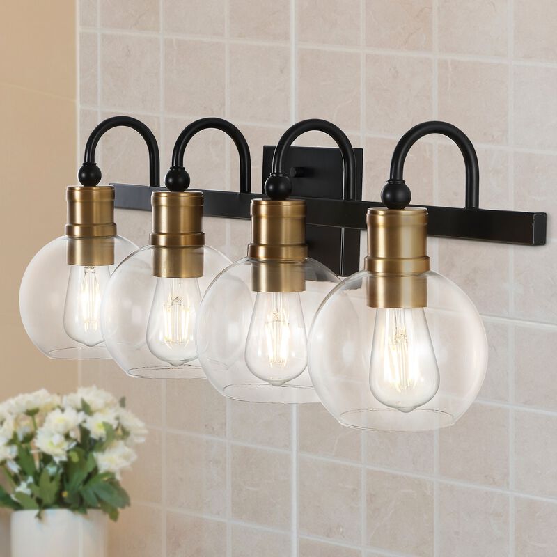 Marais Iron/Glass Rustic Vintage LED Vanity Light