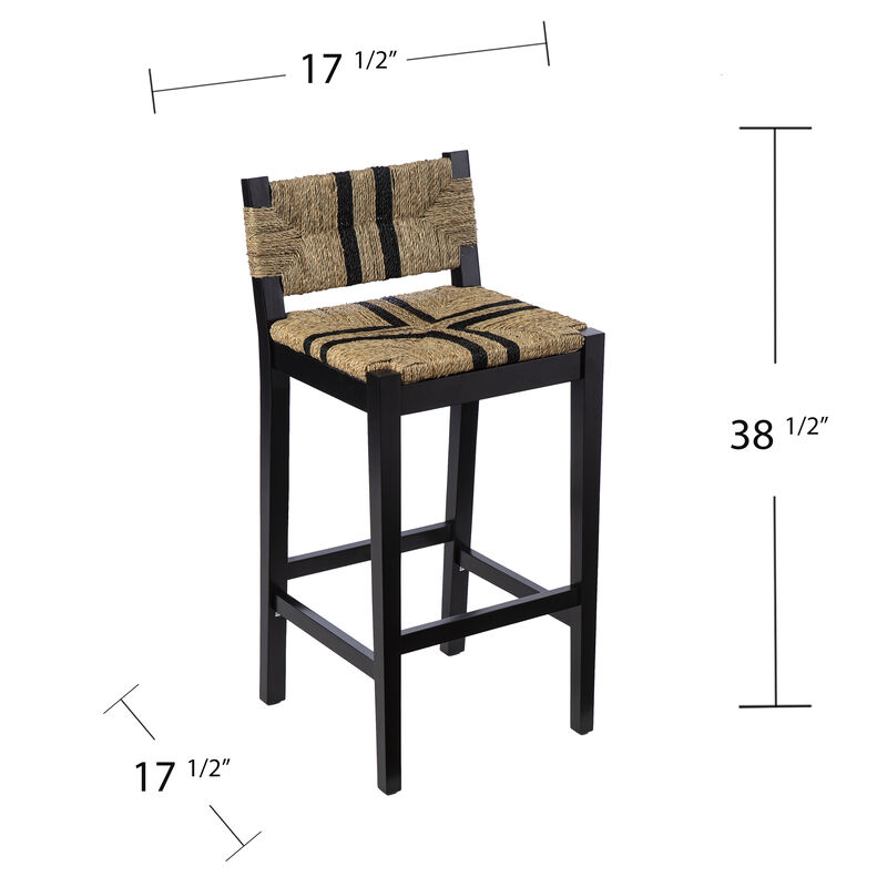 Gallacano Seagrass Barstools 2pc Set