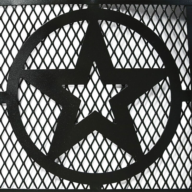 Sunnydaze 40 in Four Star Steel Fire Pit with Spark Screen and Poker image number 2