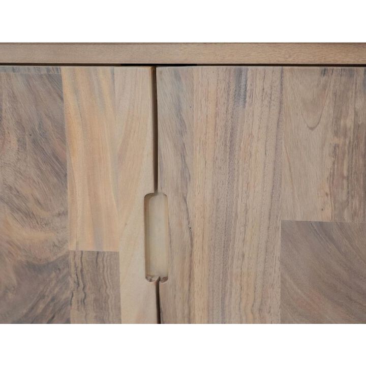 Crafters and Weavers Natural Parota Wood TV Stand 88