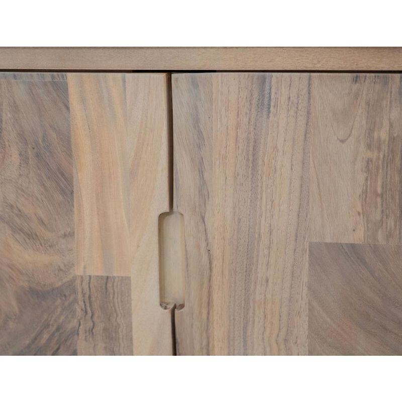 Crafters and Weavers Natural Parota Wood TV Stand 88