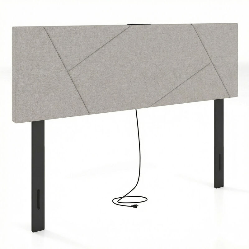 Modern Geometric Upholstered Headboard image number 0