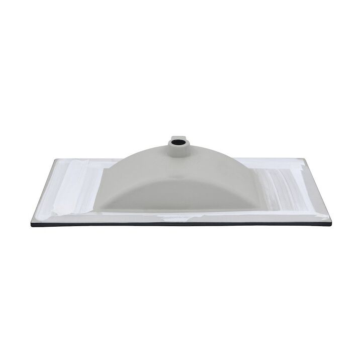 36" Ceramic Vanity Top with Three Faucet Holes