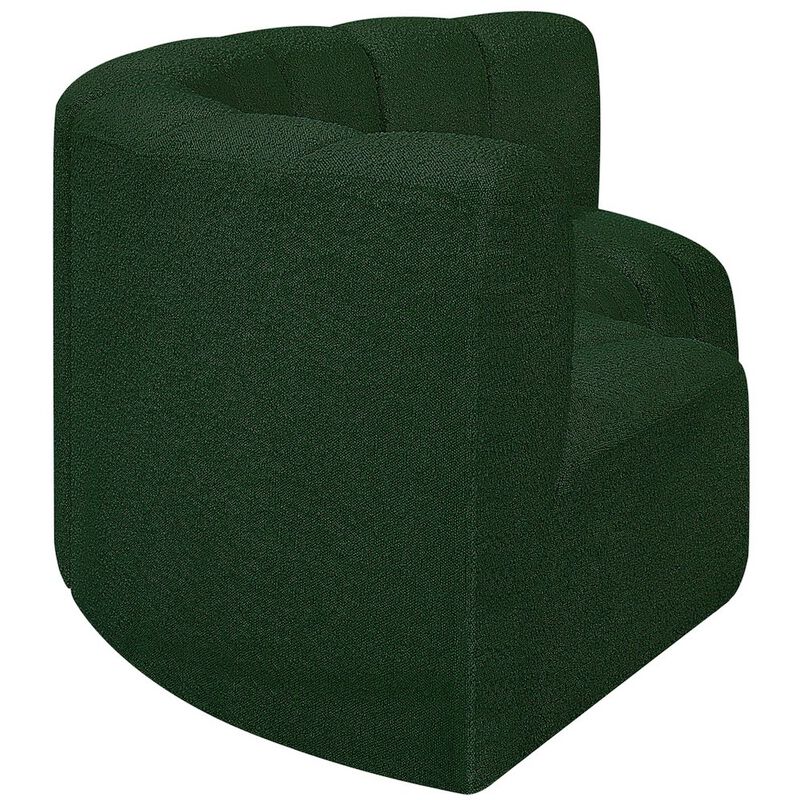 Meridian Furniture Arc Green Boucle Fabric Modular Sofa
