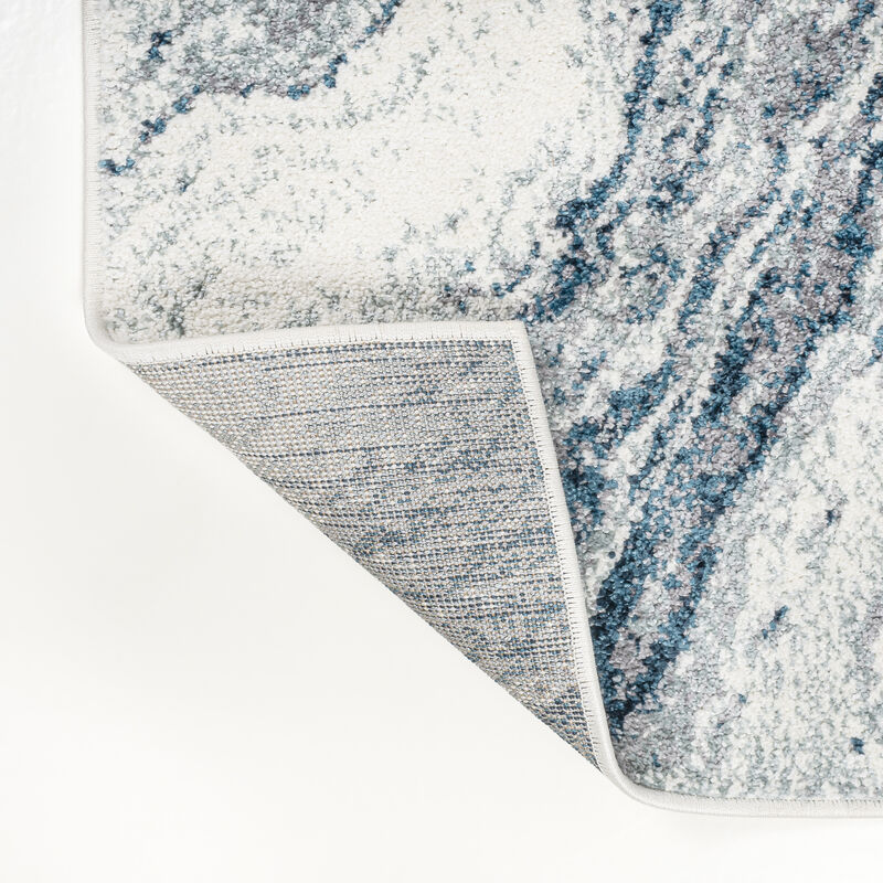 Kassia Contemporary Glam Abstract Marble Area Rug