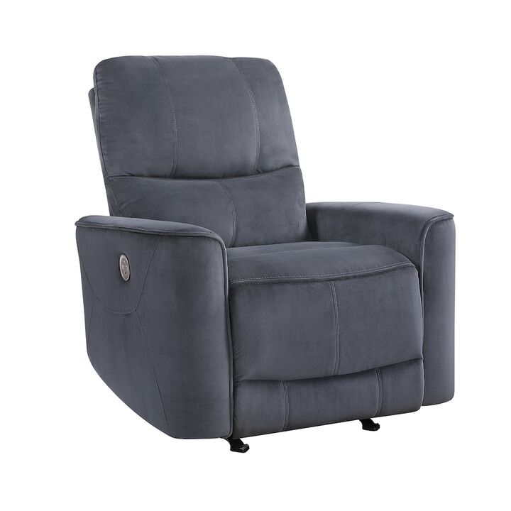 Lexicon Artem Velvet Power Rocker Reclining Chair