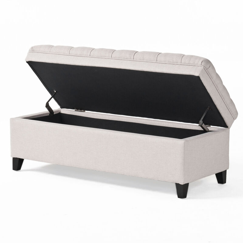 Streamdale Juliana Gray Storage Ottoman (50'' x 20.5'' x 18.3'') image number 9