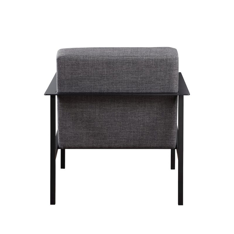 Comfort Pointe Milano Charcoal Stationary Metal Accent Chair