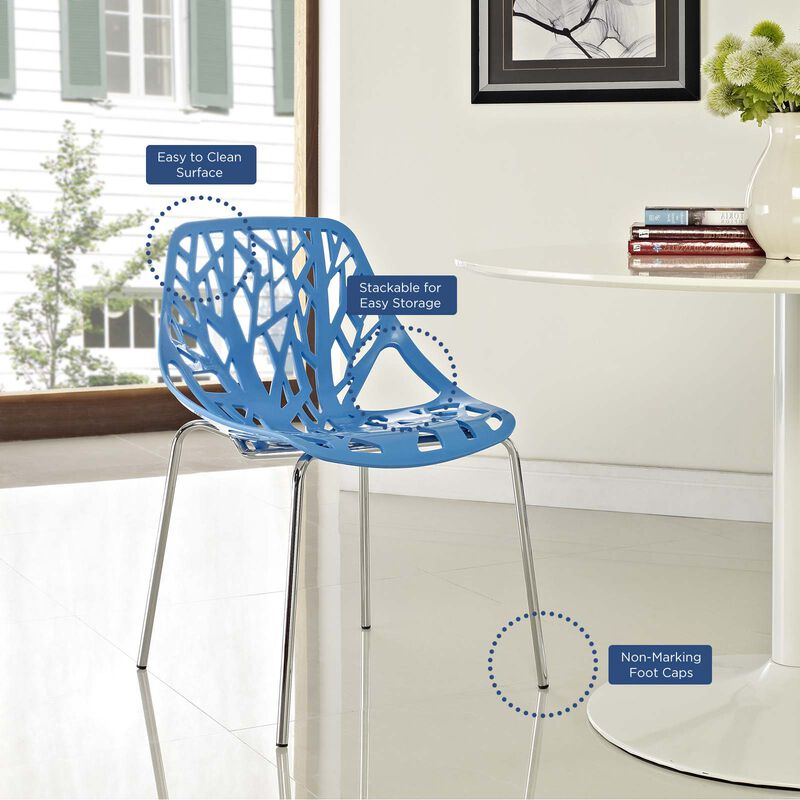 Stencil Dining Side Chair Plastic Set of 2 image number 3