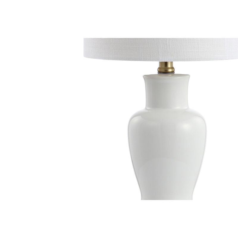 Chi 21" Ceramic/Iron Modern Classic LED Table Lamp, White image number 5