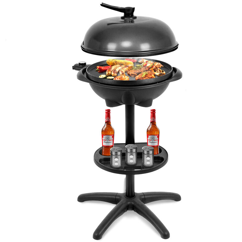 Portable Outdoor Electric BBQ Grill with Removable Stand for Easy Installation