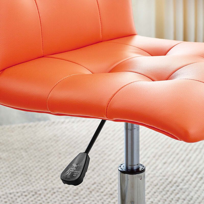 Modway Furniture - Prim Armless Mid Back Office Chair Orange image number 9