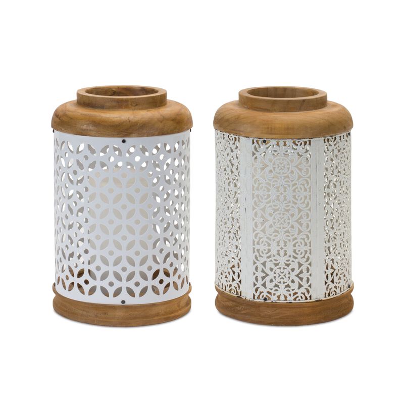 Set of 2 Decorative Lanterns for Home and Outdoor Décor