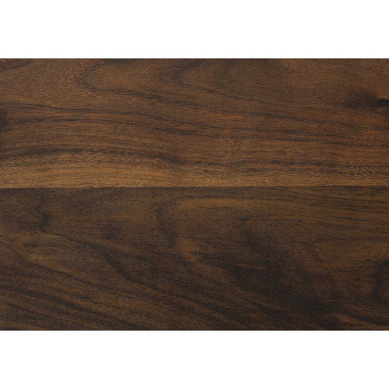 Accent Table, Storage Drawer, Walnut Laminate, Modern, Contemporary