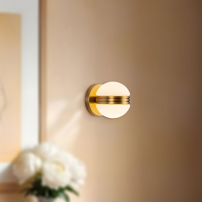Selene 5-in Damp-Rated Dimmable LED Wall Sconce image number 2