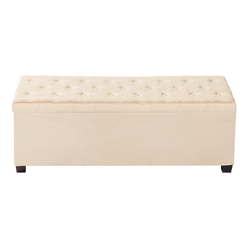 Linen Storage Bench Ottoman with Flip-Up Lid for Bedroom and Entryway image number 0