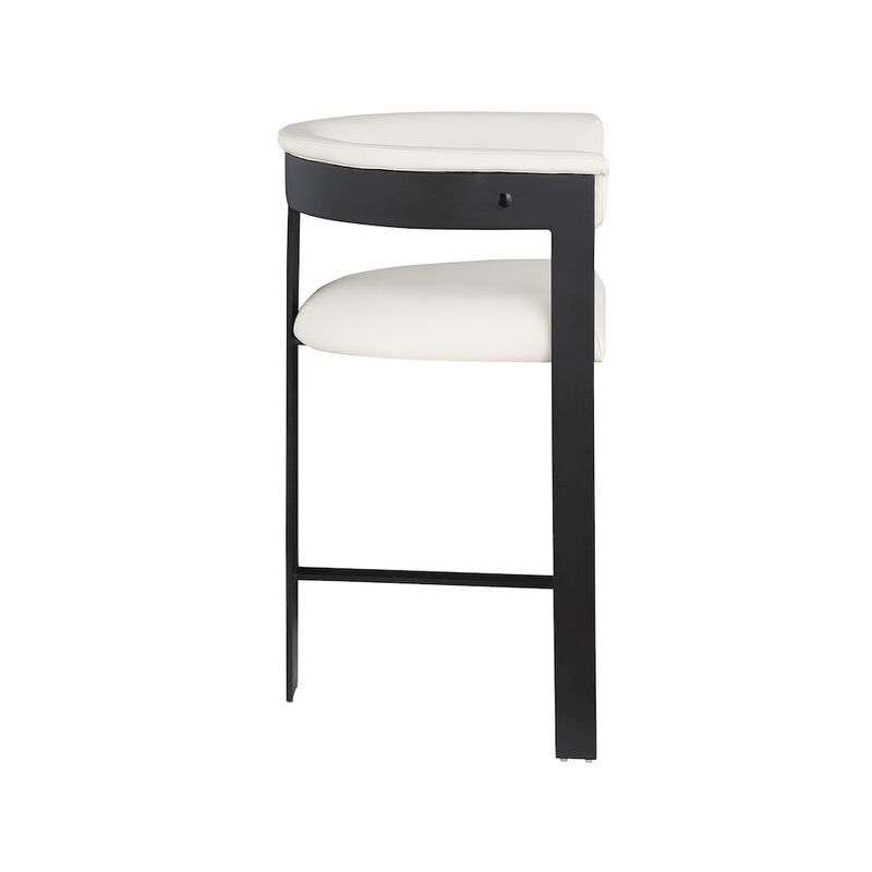 Meridian Furniture Romeo Vegan Leather Counter Stool, Set of 2