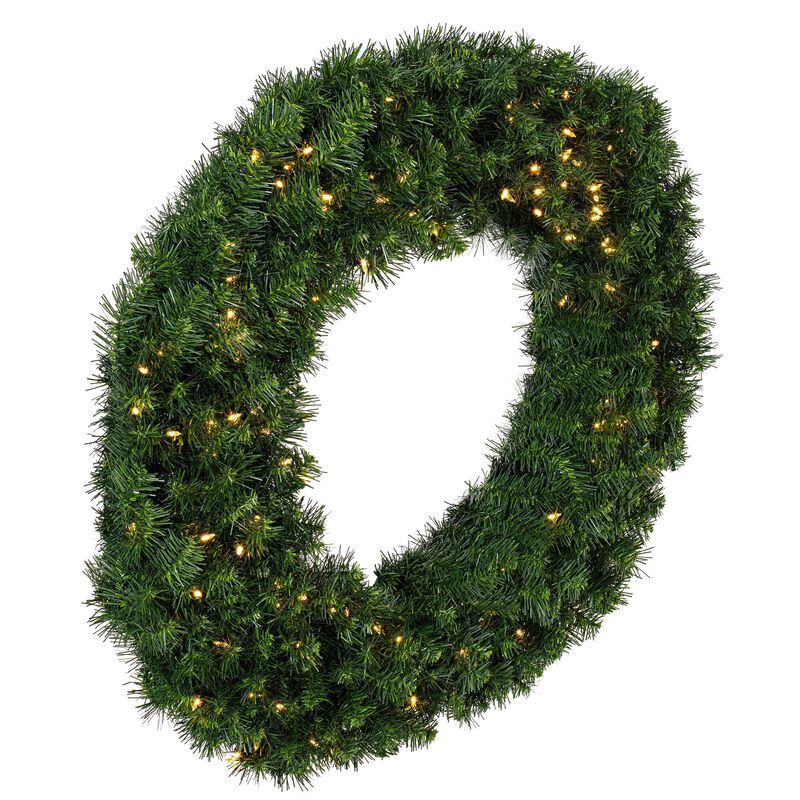 Vickerman 48" Douglas Fir Artificial Christmas Wreath - 200 Warm White Italian LED Lights - Wreath for Mantel or Door - Reliable and Durable - Holiday Wreath image number 1