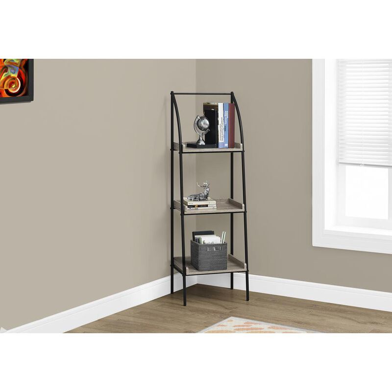 Bookshelf, Bookcase, Etagere, Corner, 3 Tier, 48H, Office, Bedroom
