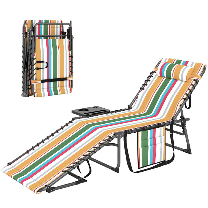 Hivvago 5-Level Adjustable Patio Chaise Lounge