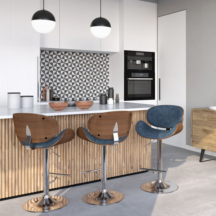 Marana Bentwood Adjustable Swivel Bar Stool