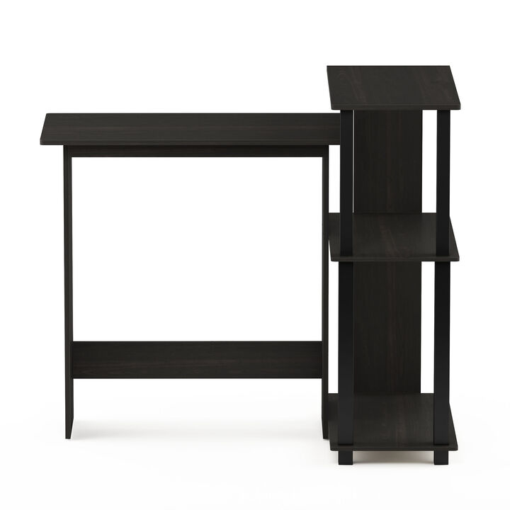 Furinno Furinno Abbott Corner Computer Desk with Bookshelf, Espresso/Black, 16086R1EX/BK