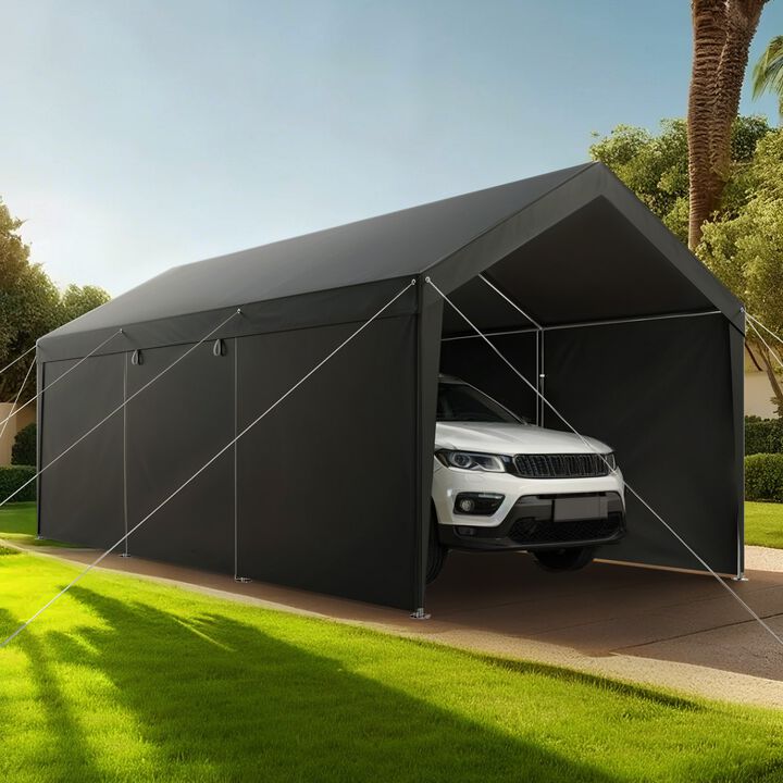Portable Carport Canopy with Removable Sidewalls UV and Water Resistant Shelter