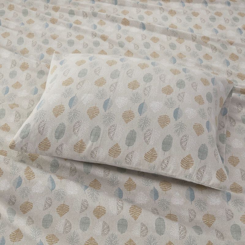 Gracie Mills Persephone 4-Peice Cotton Flannel Sheet Set