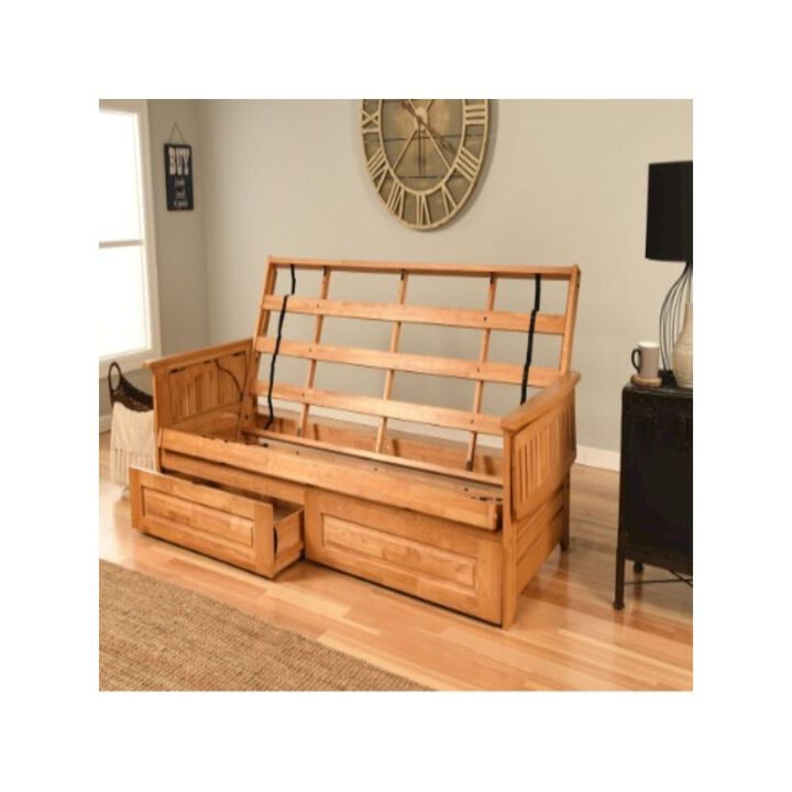Phoenix Frame Queen-Butternut Finish-Frame only-Storage Drawers