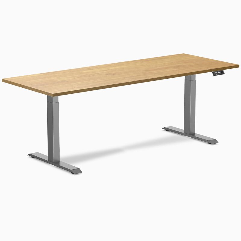 Desky Dual Rubberwood Sit Stand Desk image number 0