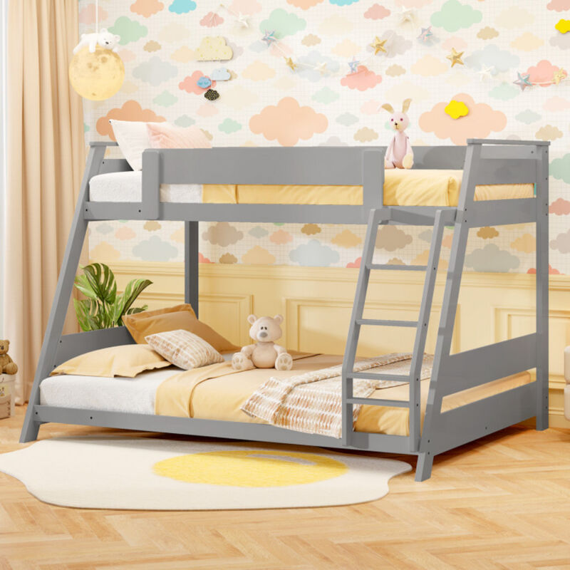 Low Bunk Bed with Reversible Ladder