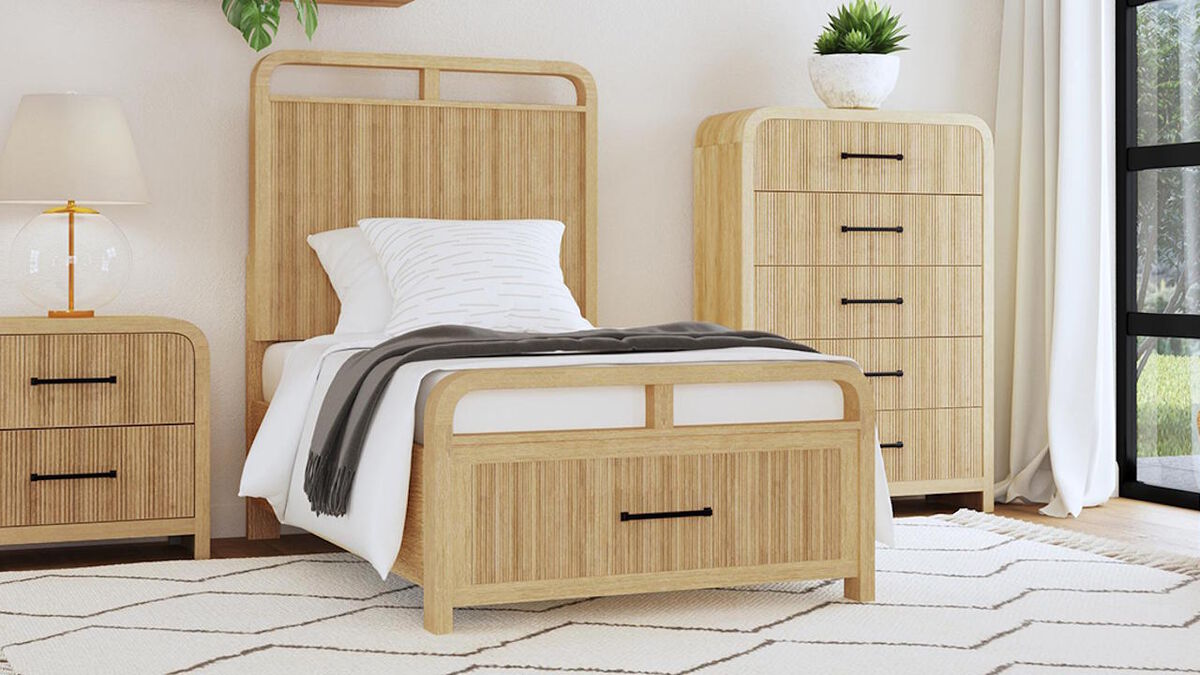Ridgemont Sand Twin Storage Bed