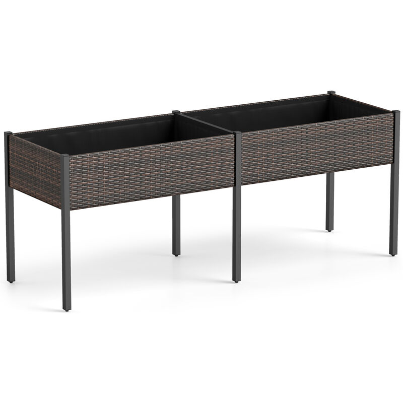 Raised Garden Bed with Legs and Removable Liner for Herbs and Vegetables image number 0