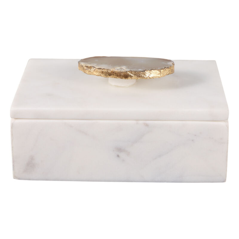 Marble, 6x4 Box W/ Agate Top, Multi image number 1