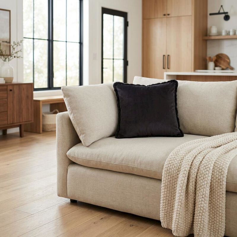 Michael Amini Parker 20" Square Throw Pillow - Onyx image number 2