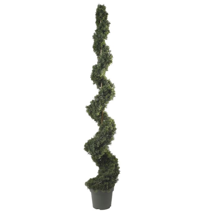 Nearly Natural 6-ft Cedar Spiral Tree w/1808 Lvs