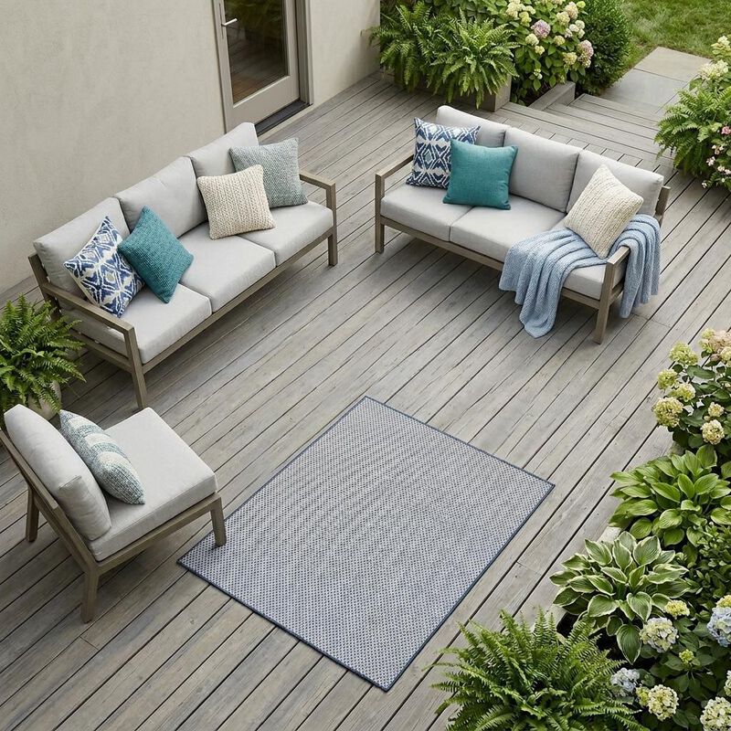 HomeRoots Indoor Outdoor Area Rug image number 1