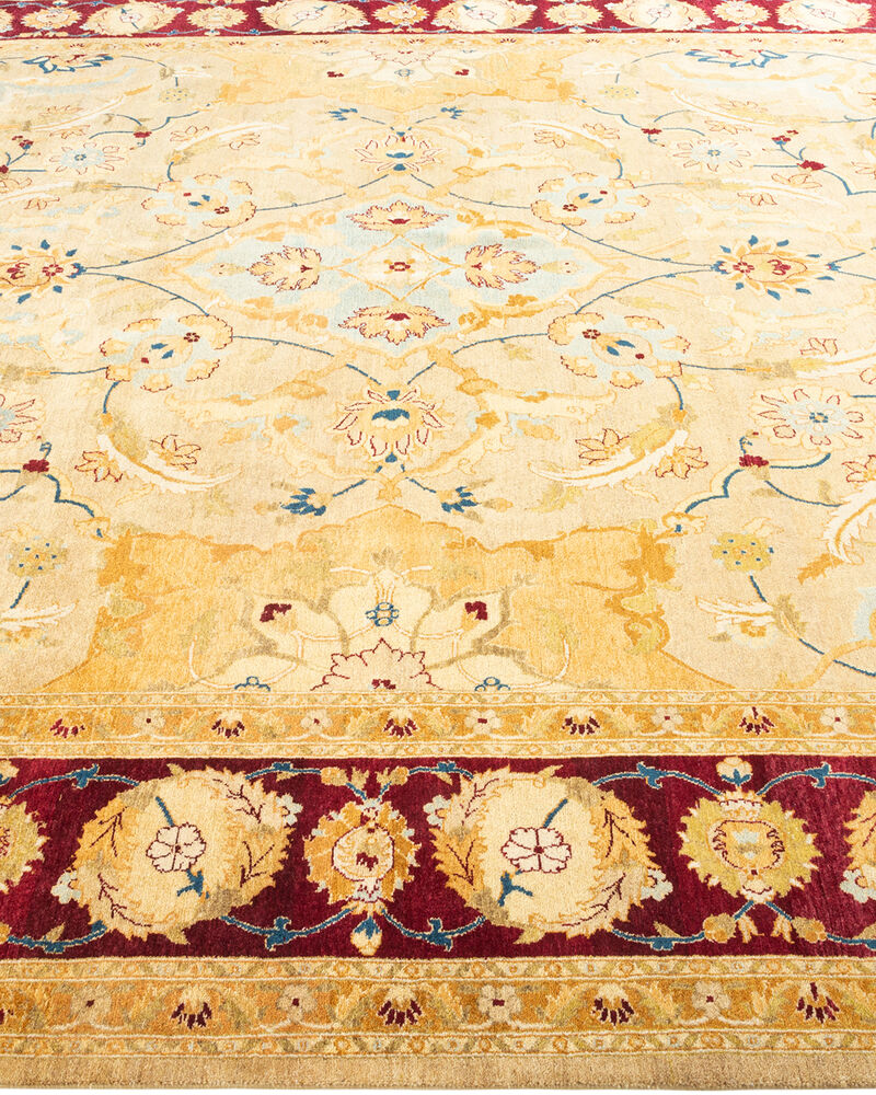 Mogul, One-of-a-Kind Hand-Knotted Area Rug  - Yellow, 8' 2" x 10' 8"