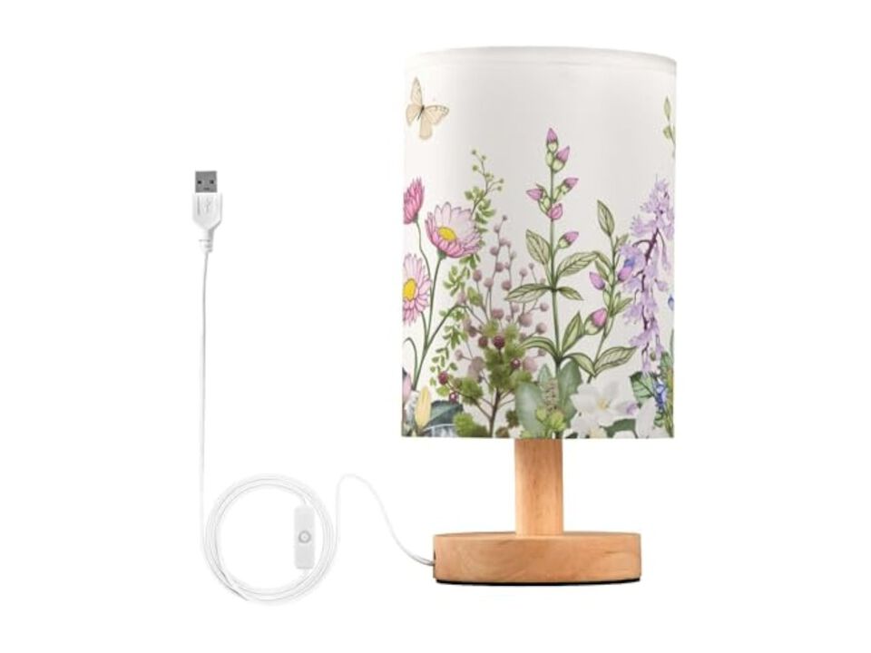 Butterfly Flower Table Lamp For Living Room Bedroom Nightstand