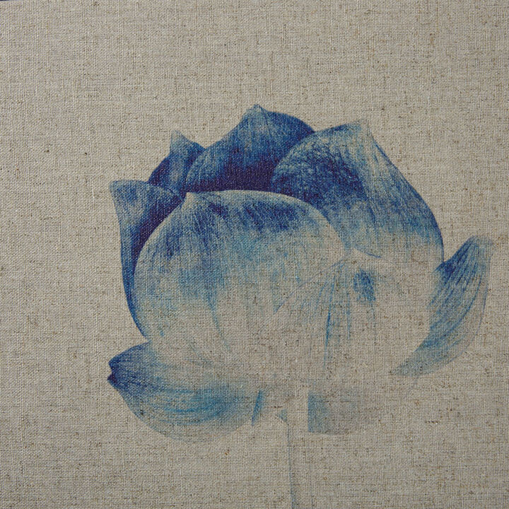 Gracie Mills Liz Vintage Blue Floral 3-Piece Canvas Set