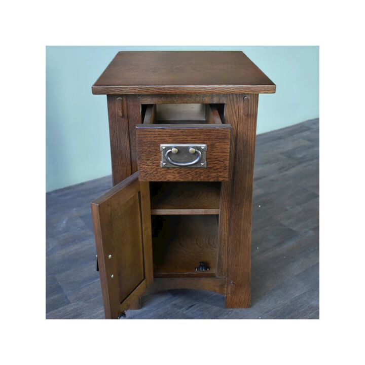 Crafters and Weavers Mission Tapered Leg Narrow Nightstand - Michael's Cherry