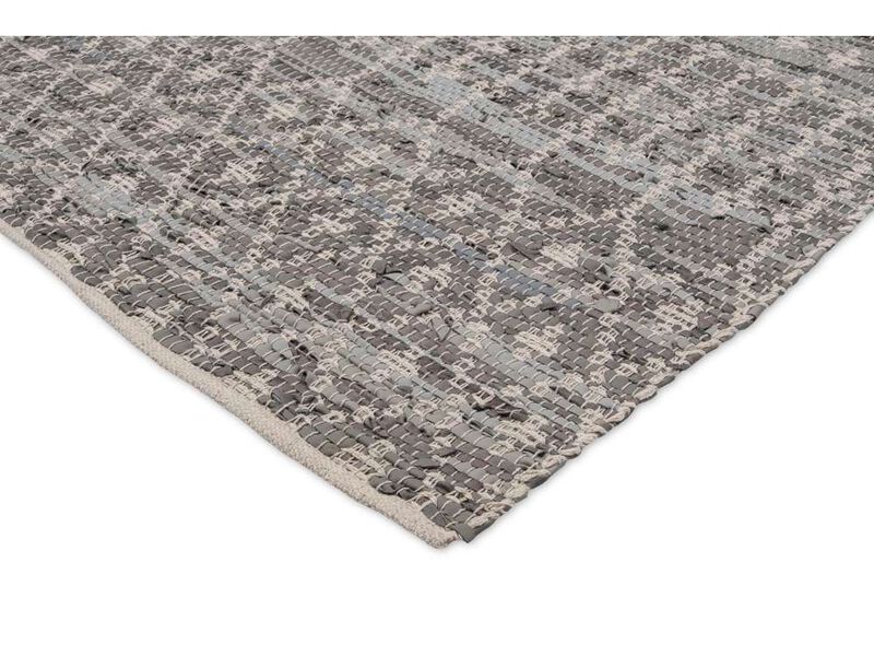 Enid Grey and Blue Tribal Rug image number 7